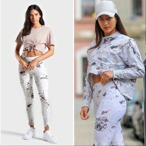 Gymshark Ori Marble Print Leggings Size Small NWT